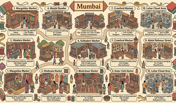 Top 10 Tailoring Material Wholesale Markets in Mumbai